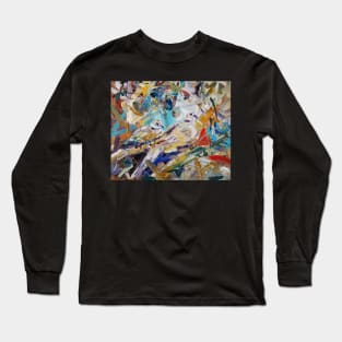 Socorro Love doves Textured Painting_0480 Long Sleeve T-Shirt